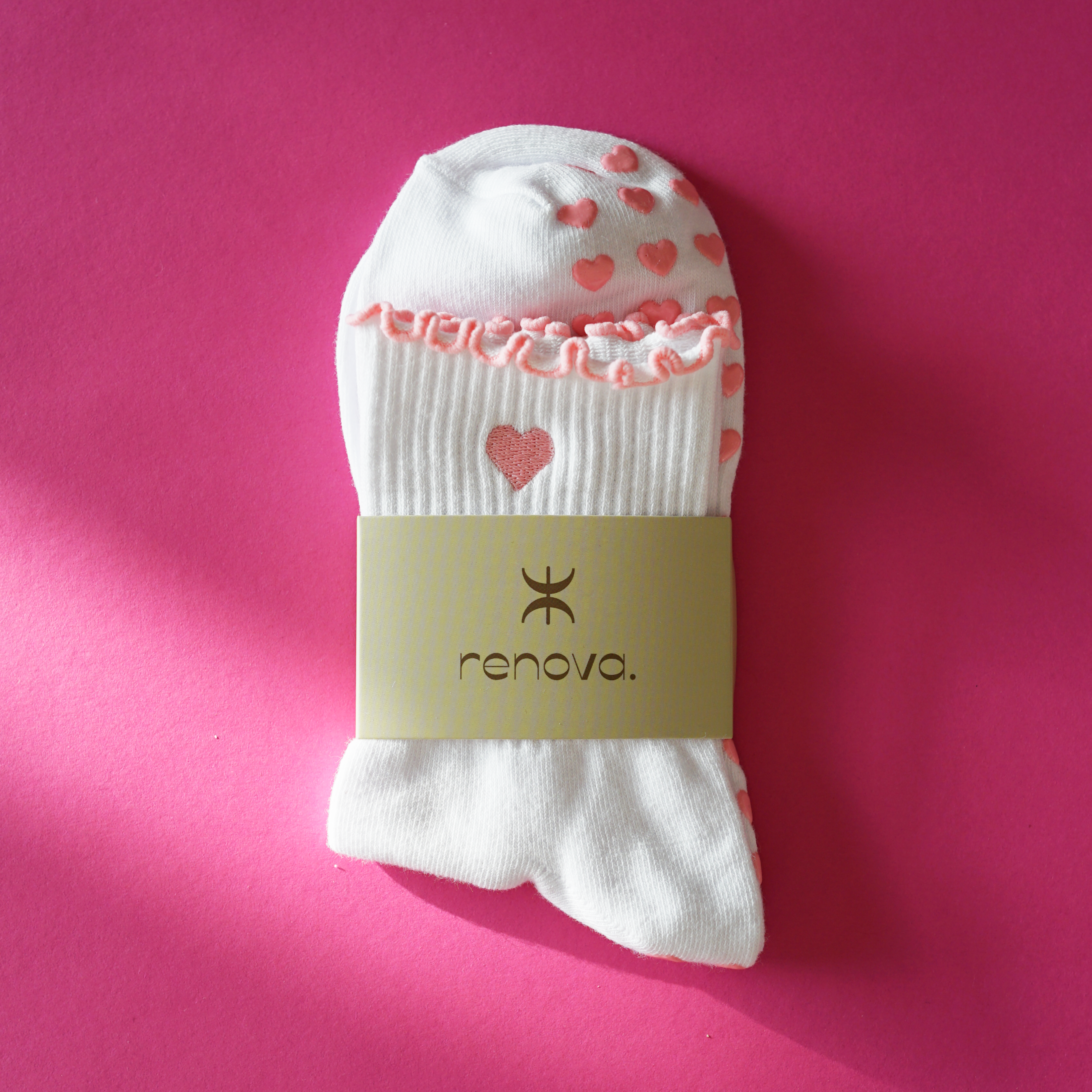 Grip Socks "Pink Heart"