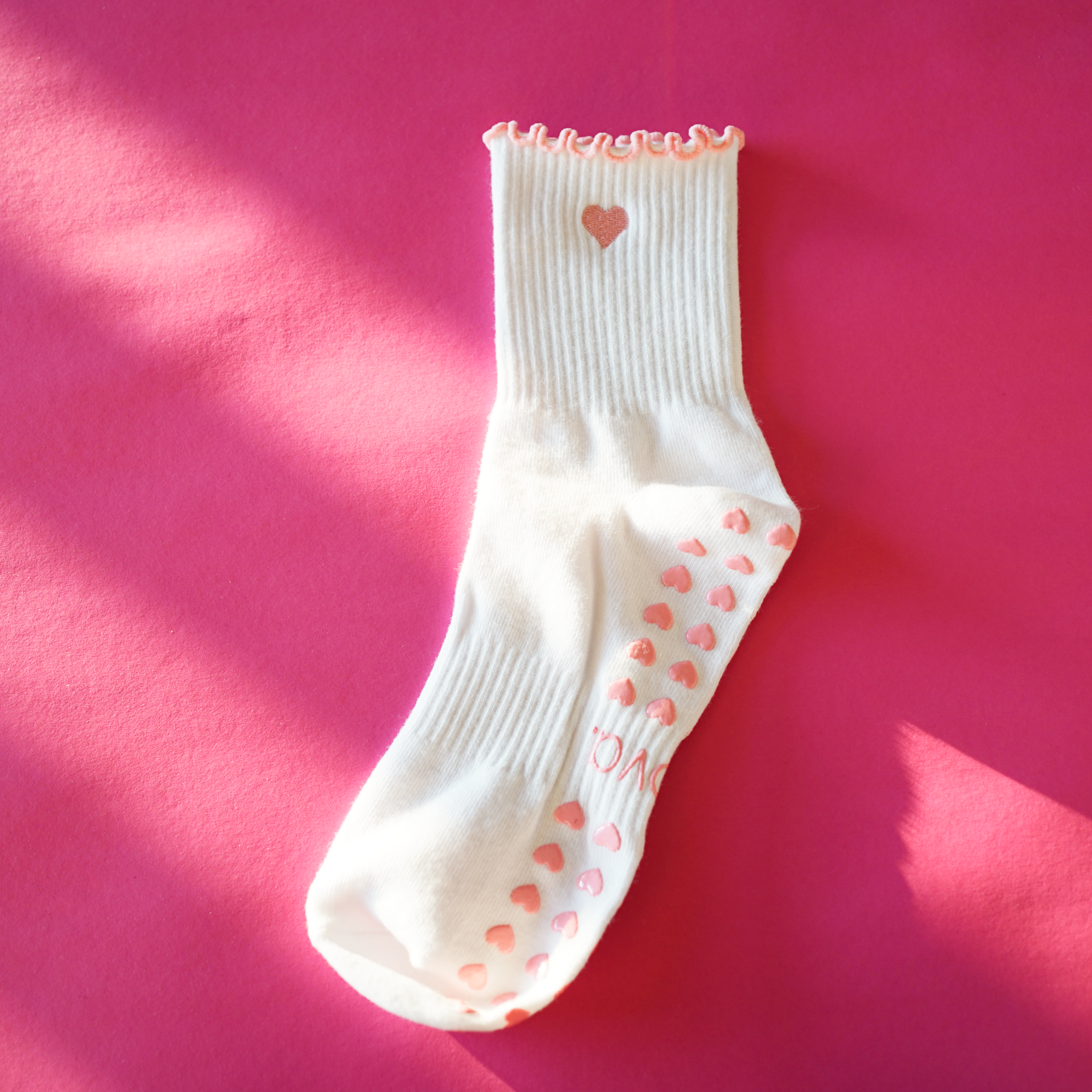 Grip Socks "Pink Heart"