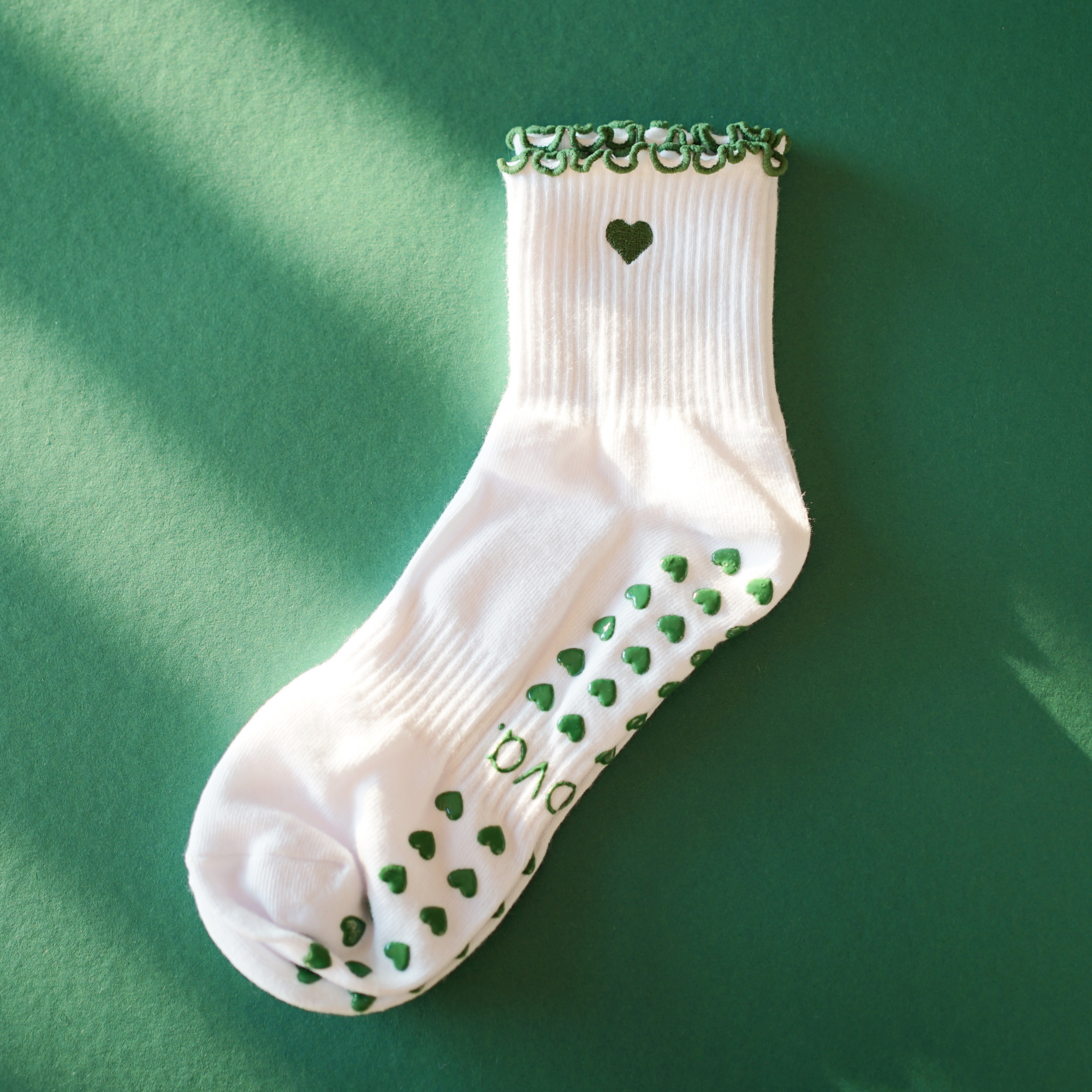 Grip Socks "Green Heart"