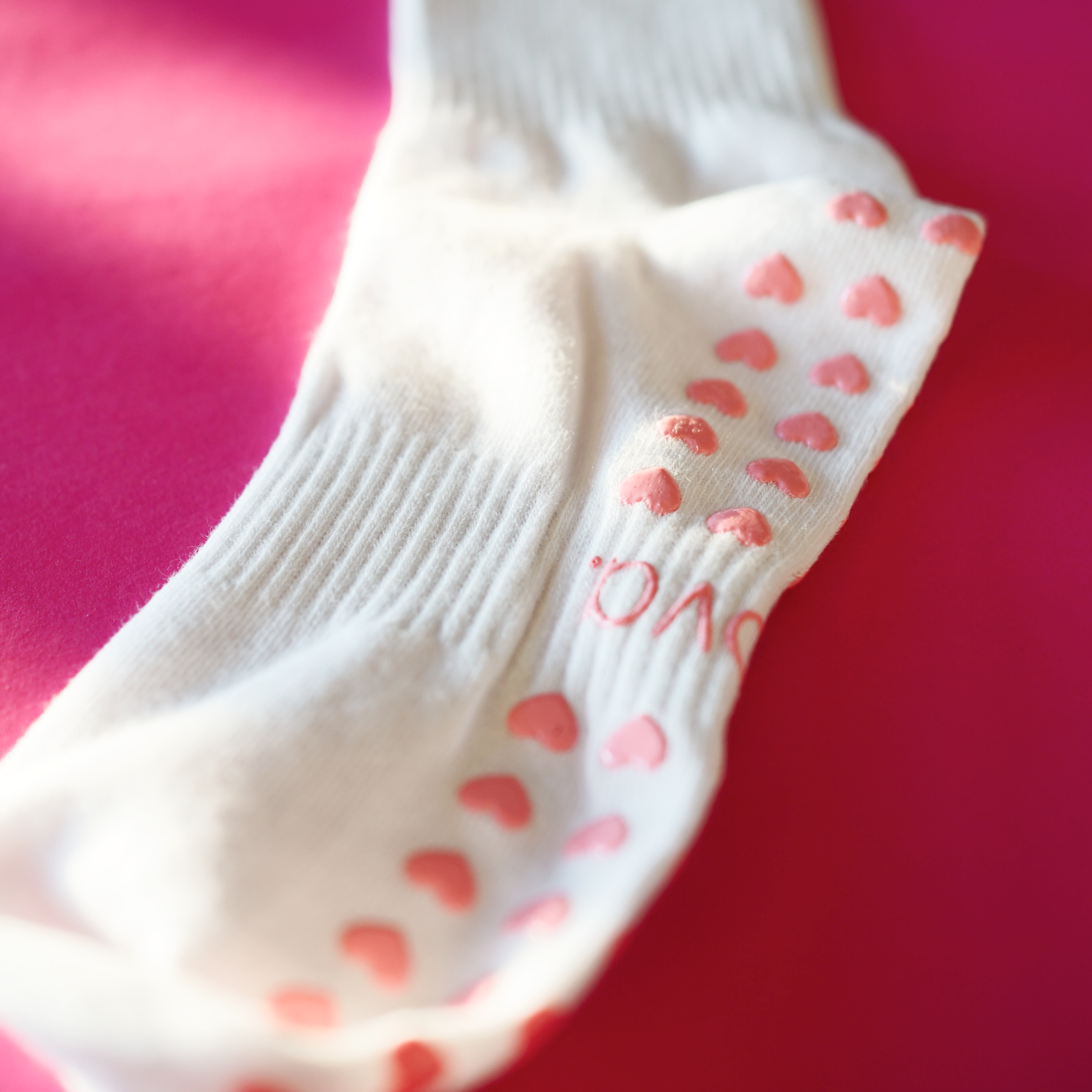 Grip Socks "Pink Heart"